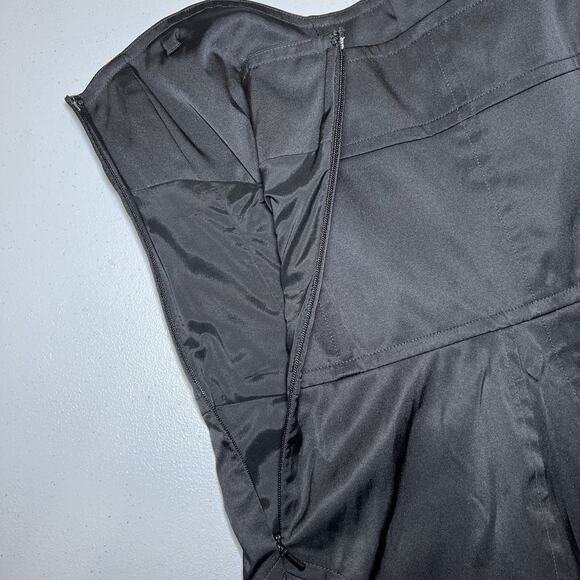 Club Monaco black satin strapless Corset Cocktail Dress Size 2 New With Tags - Picture 4 of 7